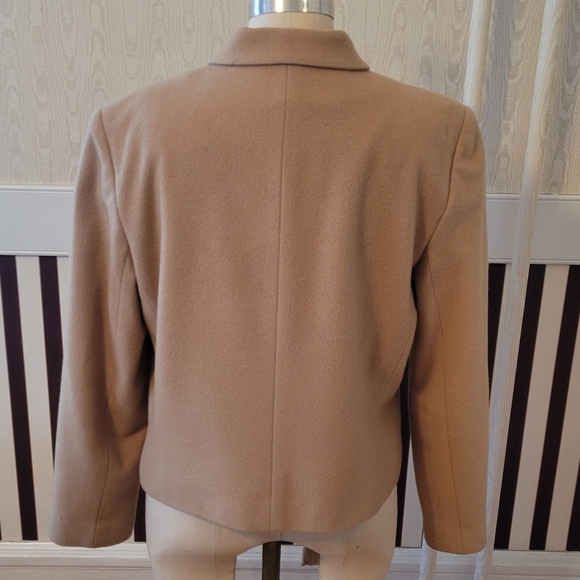 HARVE BERNARD Wool Blend Tan Blazer Jacket Size 10 - Picture 2 of 7